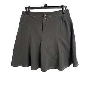 Title Nine‎ Baltic Nimblene Swing Skort Size 2 A-Line Snap & Zip Closure Gray